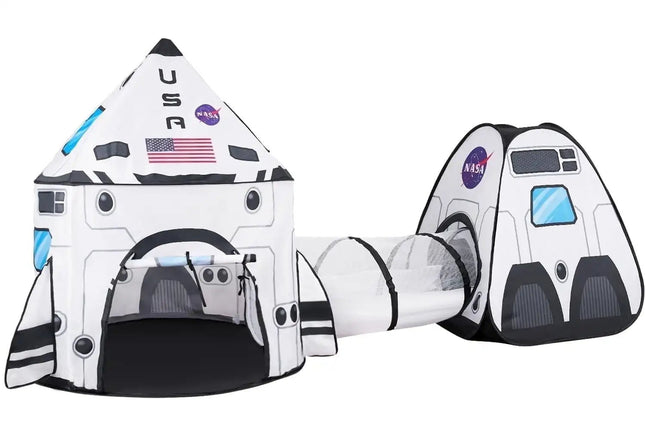 Kids Room Decor Rocket Ship Play Tent with 3pc Tunnel - Kids Room Decor - Narmay - Mad Fly Essentials