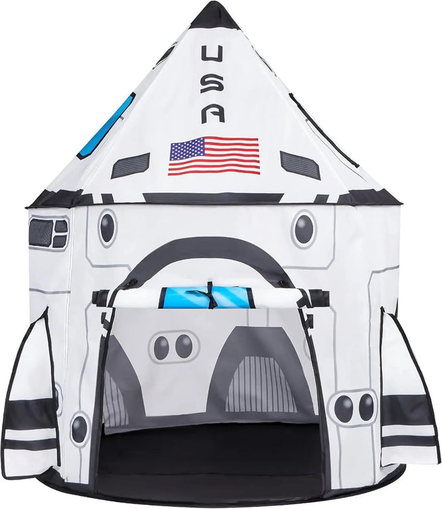Kids Room Decor Rocket Ship Play Tent with 3pc Tunnel - Kids Room Decor - Narmay - Mad Fly Essentials