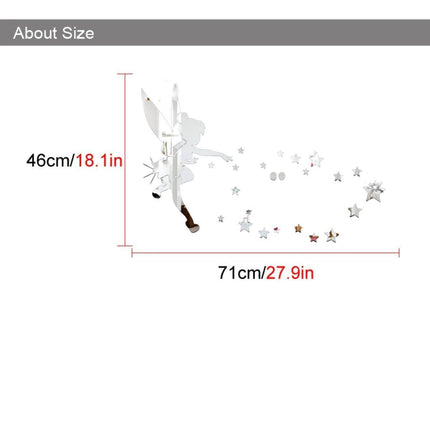 Kids Room Fairy Mirror 3D Wall Sticker - 3D Wall Sticker - NICELET - Mad Fly Essentials
