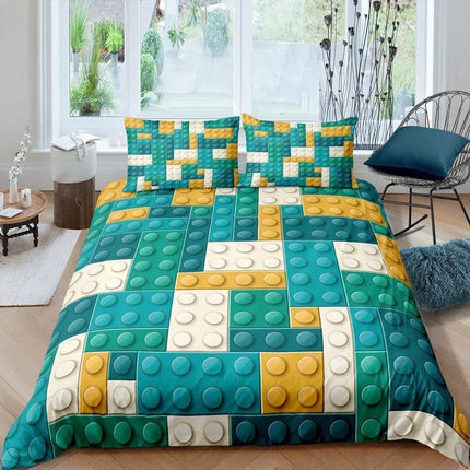 Kids Room Happy Building Blocks Duvet Set - Duvet Set - LOUSIDREAM - Mad Fly Essentials