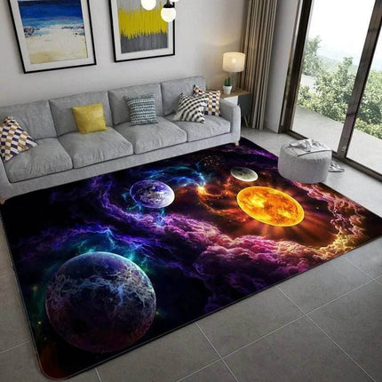 Kids Room Space Universe Anti - Slip 3D Area Rug - Area Rug - LOUSIDREAM - Mad Fly Essentials