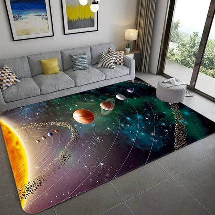 Kids Room Space Universe Anti - Slip 3D Area Rug - Area Rug - LOUSIDREAM - Mad Fly Essentials