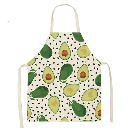 Avocado Tropical Linen Kitchen Apron - Kitchen Apron - Sun Home - Mad Fly Essentials