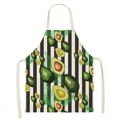 Avocado Tropical Linen Kitchen Apron - Kitchen Apron - Sun Home - Mad Fly Essentials