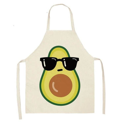 Kitchen Avocado Tropical Linen Apron - Mad Fly Essentials
