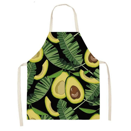 Avocado Tropical Linen Kitchen Apron - Kitchen Apron - Sun Home - Mad Fly Essentials