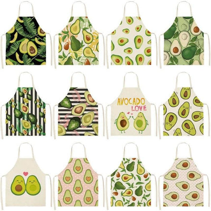 Avocado Tropical Linen Kitchen Apron - Mad Fly Essentials
