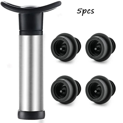 Kitchen Essentials Stainless Wine Stopper Vacuum Pump - Kitchen Essentials - VanKood - Mad Fly Essentials