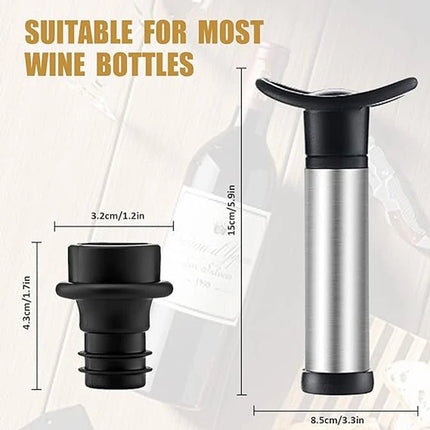 Kitchen Essentials Stainless Wine Stopper Vacuum Pump - Kitchen Essentials - VanKood - Mad Fly Essentials