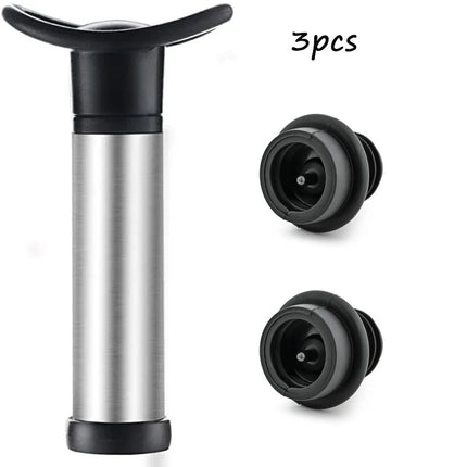 Kitchen Essentials Stainless Wine Stopper Vacuum Pump - Kitchen Essentials - VanKood - Mad Fly Essentials