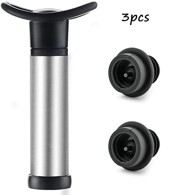 Kitchen Essentials Stainless Wine Stopper Vacuum Pump - Kitchen Essentials - VanKood - Mad Fly Essentials