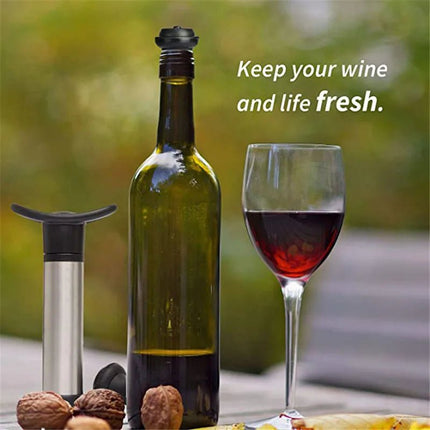 Kitchen Essentials Stainless Wine Stopper Vacuum Pump - Kitchen Essentials - VanKood - Mad Fly Essentials