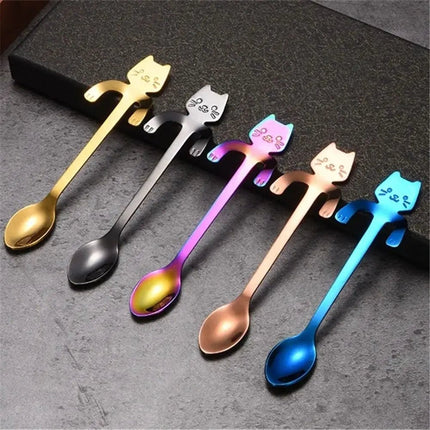 Kitchen Gadget Stainless Steel Mini Cat Spoon - Kitchen Gadget - VanKood - Mad Fly Essentials