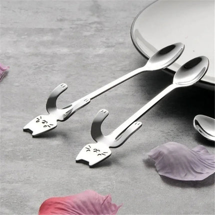 Kitchen Gadget Stainless Steel Mini Cat Spoon - Kitchen Gadget - VanKood - Mad Fly Essentials