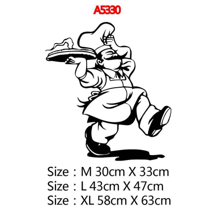 Kitchen Italian Chef 3D Wall Sticker - 3D Wall Sticker - BRUP - Mad Fly Essentials