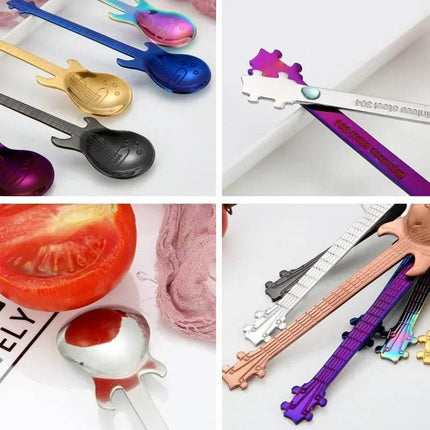 Stainless Guitar Shaped Desert Spoon Kitchen Essentials - Kitchen Essentials - VanKood - Mad Fly Essentials