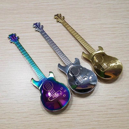 Stainless Guitar Shaped Desert Spoon Kitchen Essentials - Kitchen Essentials - VanKood - Mad Fly Essentials