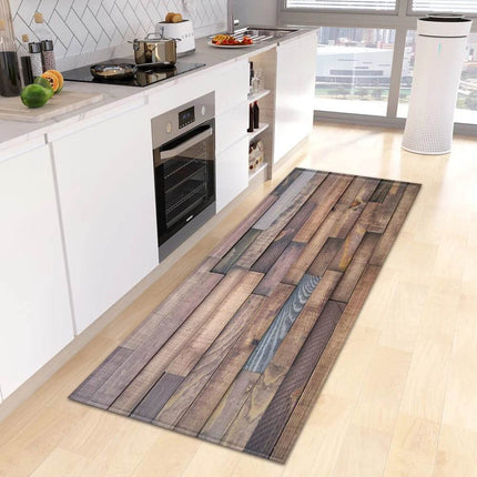 Kitchen Wood Grain Entrance Floor Mat - Mad Fly Essentials