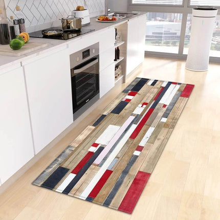 Kitchen Wood Grain Entrance Mat Floor Decor - Floor Decor - Retro Rugs - Mad Fly Essentials