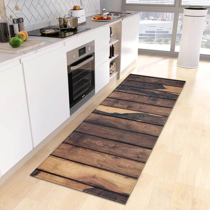 Kitchen Wood Grain Entrance Mat Floor Decor - Floor Decor - Retro Rugs - Mad Fly Essentials