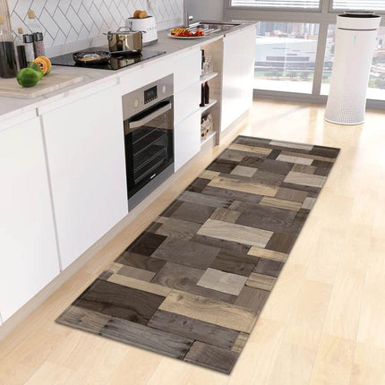 Kitchen Wood Grain Entrance Mat Floor Decor - Floor Decor - Retro Rugs - Mad Fly Essentials