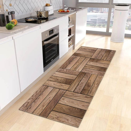 Kitchen Wood Grain Entrance Floor Mat - Mad Fly Essentials