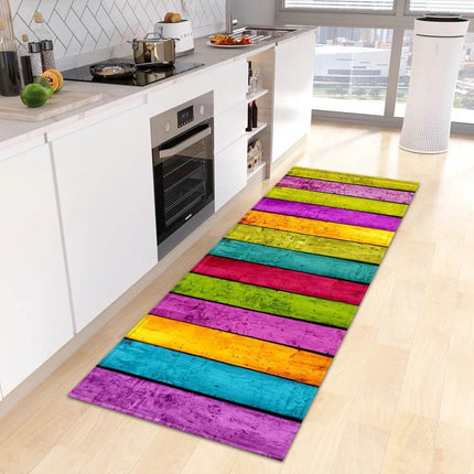 Kitchen Wood Grain Entrance Mat Floor Decor - Floor Decor - Retro Rugs - Mad Fly Essentials