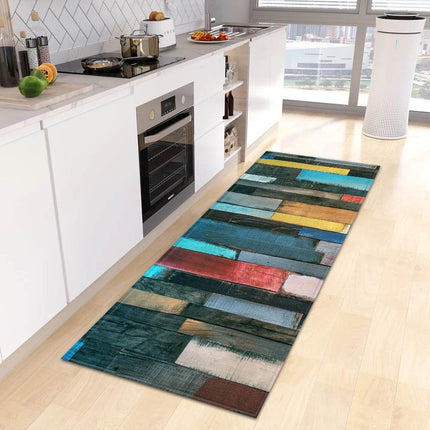 Kitchen Wood Grain Entrance Floor Decor - Mad Fly Essentials