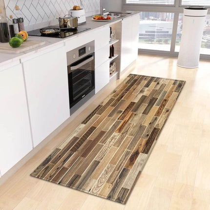 Kitchen Wood Grain Entrance Floor Mat - Mad Fly Essentials