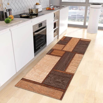 Kitchen Wood Grain Entrance Mat Floor Decor - Floor Decor - Retro Rugs - Mad Fly Essentials