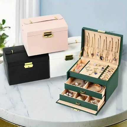 Large Capacity 3 Drawer Jewelry Box Storage Solutions - Storage Solutions - Casegrace - Mad Fly Essentials