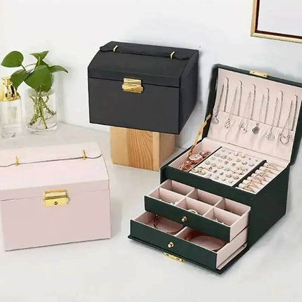 Large Capacity 3 Drawer Jewelry Box Storage Solutions - Storage Solutions - Casegrace - Mad Fly Essentials