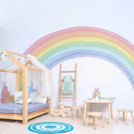 Large Rainbow Pastel Nursery 3D Wall Sticker - 3D Wall Sticker - Nursery Ready - Mad Fly Essentials