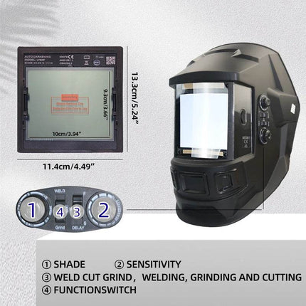 Large Screen Solar Auto Dimming Welding Mask - Welding Mask - JALU - Mad Fly Essentials