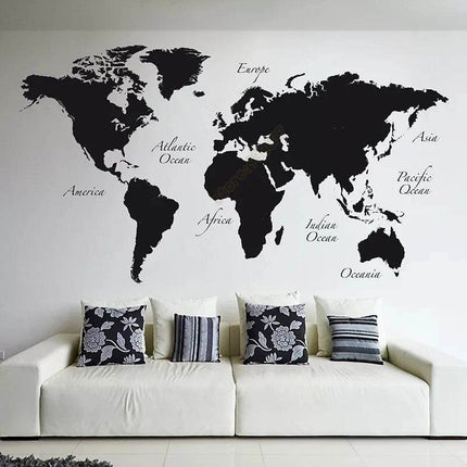 Large World Map Vinyl 3D Wall Sticker – Mad Fly Essentials