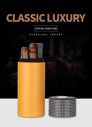 Leather Cedar Cigar Humidor Travel Gear - Mad Fly Essentials