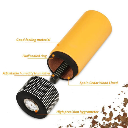 Leather Cedar Humidor Cigar Box Travel Gear - Travel Gear - GALINER - Mad Fly Essentials