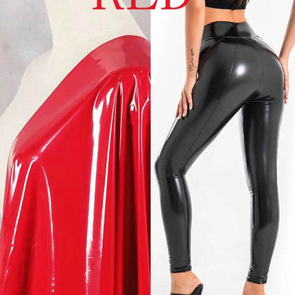 Leather High Waist Black Leggings Women Clubwear - Leggings - Sexy Goddess - Mad Fly Essentials