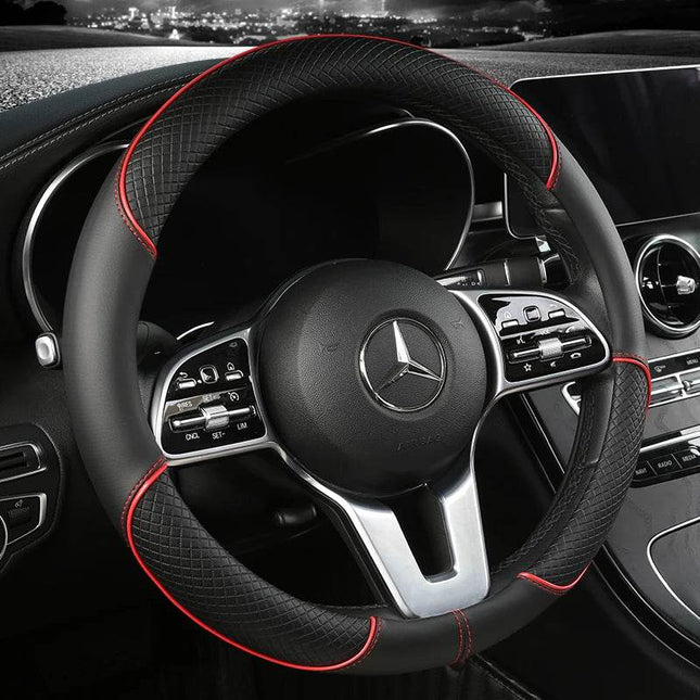 Auto Essentials Leather Stitch Steering Wheel Cover Auto Essentials Autoeye Mad Fly Essentials
