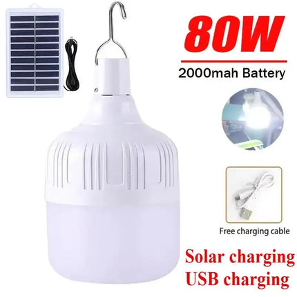 LED Bulb USB Rechargeable Solar 80 - 500W Camping Lantern - LED Bulb - Heinast - Mad Fly Essentials