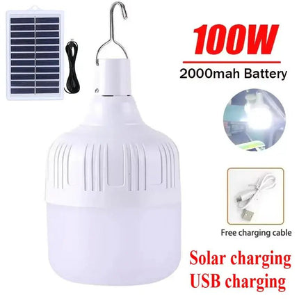 LED Bulb USB Rechargeable Solar 80 - 500W Camping Lantern - LED Bulb - Heinast - Mad Fly Essentials