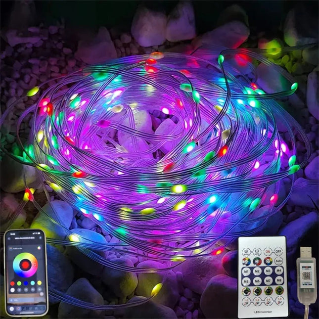 LED Fairy Light RGBIC 5V 15M Bluetooth Light - LED Fairy Light - KHTO - Mad Fly Essentials