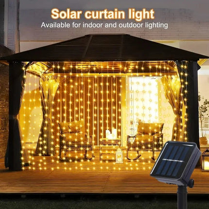 LED Fairy Light Solar Curtain String Outdoor Wall Decor - LED Fairy Light - NEWIMAGE - Mad Fly Essentials