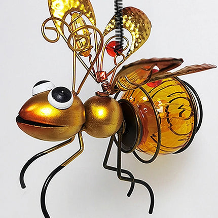 LED Fairy Light Solar Iron Bee Statue - LED Fairy Light - Solar Time - Mad Fly Essentials