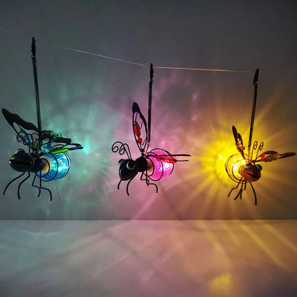 LED Fairy Light Solar Iron Bee Statue - LED Fairy Light - Solar Time - Mad Fly Essentials