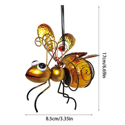 LED Fairy Light Solar Iron Bee Statue - LED Fairy Light - Solar Time - Mad Fly Essentials