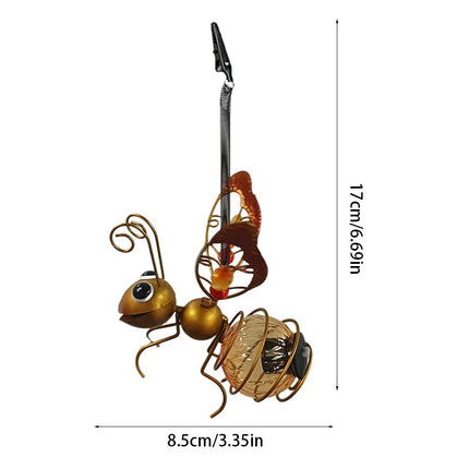 LED Fairy Light Solar Iron Bee Statue - LED Fairy Light - Solar Time - Mad Fly Essentials