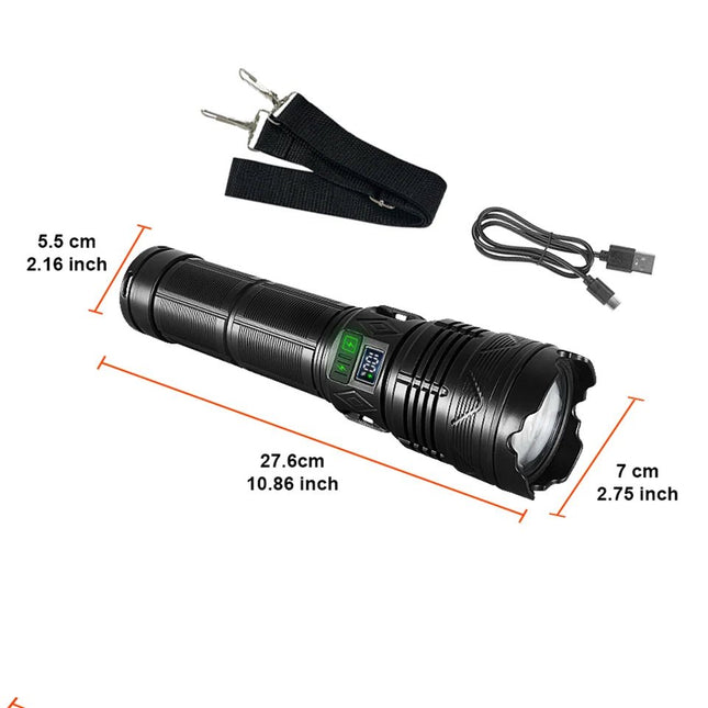 LED Flashlight 1500W Ultra Powerful Tactical Rechargeable Light - LED Flashlight - ESMARTER - Mad Fly Essentials