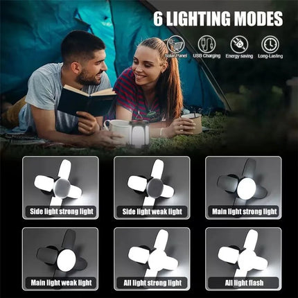 LED Flashlight Solar Camping Emergency USB Rechargeable Night Light LED Flashlight Vakind Mad Fly Essentials