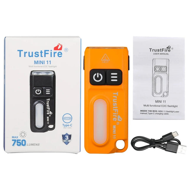 LED Flashlight Trustfire MIN11 750LM USB Rechargeable Spotlight - LED Flashlight - TrustFire - Mad Fly Essentials